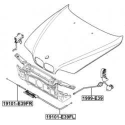 Bonnet Cable - FEBEST 19101E39FL