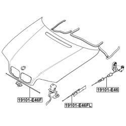 Bonnet Cable - FEBEST 19101E46F
