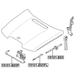 Bonnet Cable - FEBEST 19101E65F