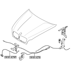 Bonnet Cable - FEBEST 19101E70