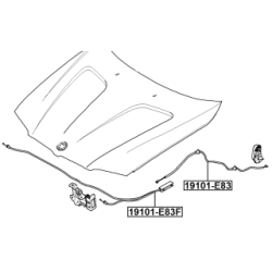 Bonnet Cable - FEBEST 19101E83