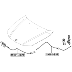Bonnet Cable - FEBEST 19101E87