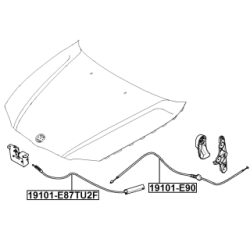 Bonnet Cable - FEBEST 19101E87TU2F