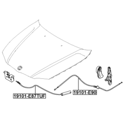 Bonnet Cable - FEBEST 19101E87TUF