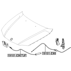 Bonnet Cable - FEBEST 19101E90