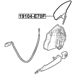 Cable Pull Door Release - FEBEST 19104E70F