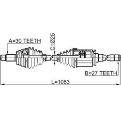 Drive Shaft - FEBEST 1914E70RH