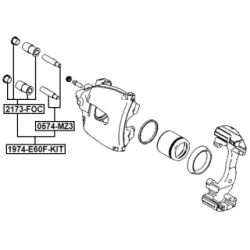 Guide Bolt Brake Caliper - FEBEST 1974E60FKIT