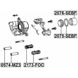 Piston Brake Caliper - FEBEST 2076SEBF