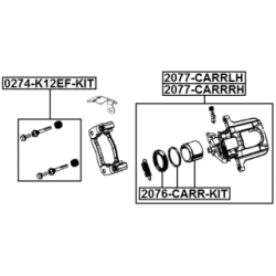Brake Caliper - FEBEST 2077CARRRH