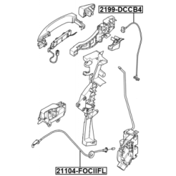 Cable Pull Door Release - FEBEST 21104FOCIIFL