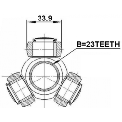 Spider Assembly Drive Shaft - FEBEST 2116FOC20
