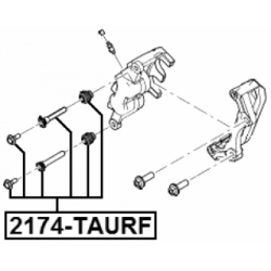 Guide Bolt Brake Caliper - FEBEST 2174TAURF
