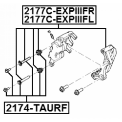 Brake Caliper Bracket Set - FEBEST 2177CEXPIIIFL