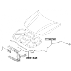 Bonnet Cable - FEBEST 22101D4S