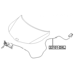 Bonnet Cable - FEBEST 22101DXL