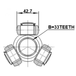 Spider Assembly Drive Shaft - FEBEST 2216D4224