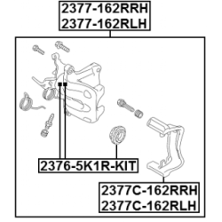 Brake Caliper Bracket Set - FEBEST 2377C162RLH