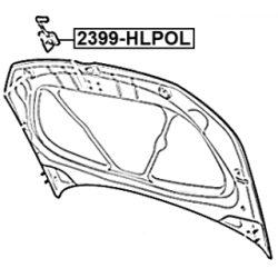 Bonnet Lock - FEBEST 2399HLPOL