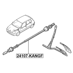 Accelerator Cable - FEBEST 24107KANGF