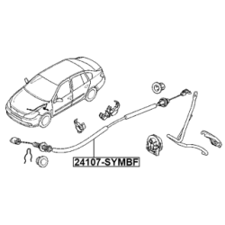 Accelerator Cable - FEBEST 24107SYMBF