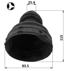 Bellow Drive Shaft - FEBEST 2415LAGIIIT