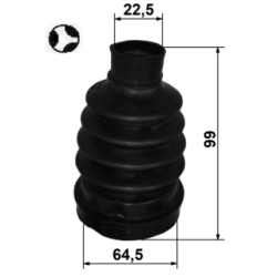 Bellow Drive Shaft - FEBEST 2415PDUSTRT