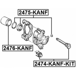 Piston Brake Caliper - FEBEST 2476KANF