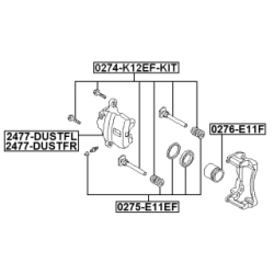 Brake Caliper - FEBEST 2477DUSTFL