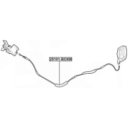 Bonnet Cable - FEBEST 25101BOXIII