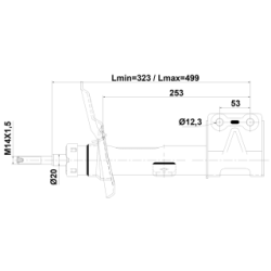 Shock Absorber - FEBEST 25110009FL
