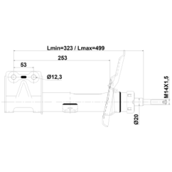 Shock Absorber - FEBEST 25110009FR