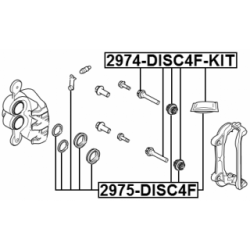 Guide Bolt Brake Caliper - FEBEST 2974DISC4FKIT