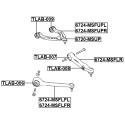 Control Trailing Arm Wheel Suspension - FEBEST 6724MSFLFR