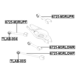 Control Trailing Arm Wheel Suspension - FEBEST 6725M3RUPR
