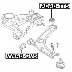 Mounting Control Trailing Arm - FEBEST ADABTTS