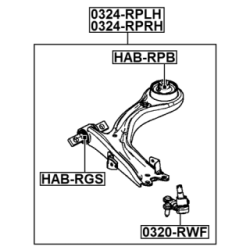 Control Trailing Arm FEBEST 0324-RPRH for HONDA STEPWAGON