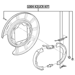Brake Shoe Accessory Kit FEBEST 1004-K2UCR-KIT for CADILLAC &more..