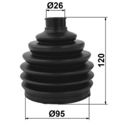 Driveshaft Bellow FEBEST 1217P-JX1 for GENESIS GV80 OE 68380002AA