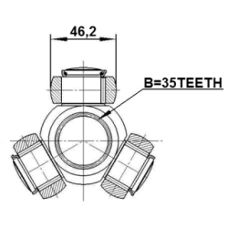 Driveshaft Spider Assembly FEBEST 2216-MQ4 for HYUNDAI &more..