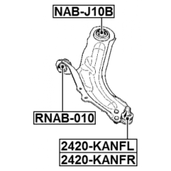 Ball Joint FEBEST 2420-KANFL for MERCEDES CITAN OE 4153300300