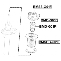 Suspension Strut Support Mount Rolling Bearing FEBEST BMB-G01F for BMW