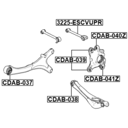 Control Trailing Arm Mounting FEBEST CDAB-038 for CADILLAC &more..