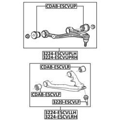 Control Trailing Arm Mounting FEBEST CDAB-ESCVLF for CADILLAC &more..