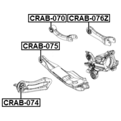 Control Trailing Arm Mounting FEBEST CRAB-074 for JEEP CHEROKEE
