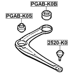Control Trailing Arm Mounting FEBEST PGAB-K0B for CITROEN &more..