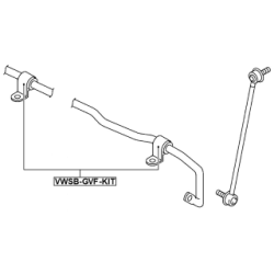 Stabilizer Mounting Bracket FEBEST VWSB-GVF-KIT for AUDI