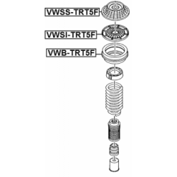 Suspension Strut Support Mount - FEBEST VWSSTRT5F