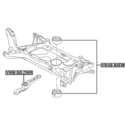 Mounting Engine - FEBEST VWMB8LOWR