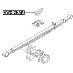 Leave Spring Stop Auxiliary Spring - FEBEST VWD2HAR